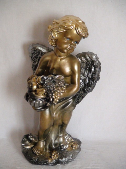 Сувенир "Ангел с корзиной" 50 см., гипс