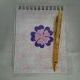 Набор подарочный: ручка и блокнот с цветочком, 11*14,5 см.