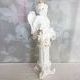 Сувенир Ангел на колонне сидя белый, 52 см, гипс.