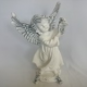 Сувенир Ангел с фонарём античный 37 см, гипс.