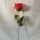 Ветка розы с пенопластом, 46 см, цветок 9 см, цена за 1 штуку, цвет - красный.