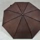 Зонт женский механический, 8 спиц, 3 сложения, однотонный, цвет - коричневый.