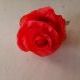 Насадка "полубутон розы" 8 см, 7 слоёв, цвет - красный.