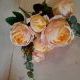 Букет флористический "розы с бутонами и добавками" 11 групп, цвет - жёлто-персиковый, 50 см, цена за 1 букет. 