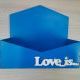 Кашпо - конверт "LOVE", 19*21*9 см, цвет - синий.