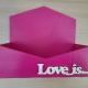 Кашпо - конверт "LOVE", 19*21*9 см, цвет - малиновый.