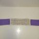 Мочалка с 2 фиолетовыми ручками, ткань, 69*10 см.