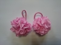 Резинка-шарик для волос, d 5 см, цена за пару, цвет - розовый.
