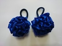 Резинка-шарик для волос, d 5 см, цена за пару, цвет - синий.