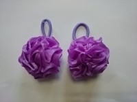 Резинка-шарик для волос, d 5 см, цена за пару, цвет - фиолетовый.