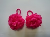 Резинка-шарик для волос, d 5 см, цена за пару, цвет - малиновый.