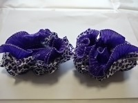 Резинка для волос гофрированная, d 10 х 5 см, цена за пару, цвет - фиолетовый.