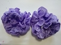 Резинка для волос цветная с блёстками, d 10 см, цена за пару, цвет - фиолетовый.
