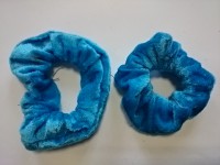 Резинка для волос велюровая, D=9 см, цена за пару, цвет - голубой.