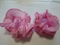 Резинка для волос велюровая, d 10 см, цена за пару, цвет - розовый.
