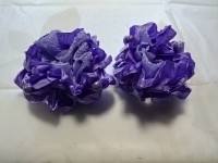 Резинка для волос гофрированная с бусинками, d 10 см, цена за пару, цвет - фиолетовый.