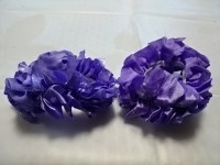 Резинка для волос "розочки", d 10 см, цена за пару, цвет - фиолетовый.