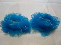 Резинка для волос капроновая, d 10 см, цвет - синий (2 шт)