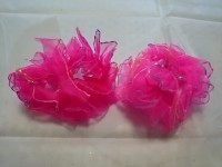 Резинка для волос капроновая, d 10 см, цвет - розовый (2 шт)