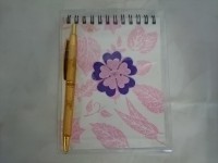 Набор подарочный с цветком: ручка и блокнот, 11*14,5 см.