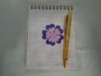 Набор подарочный: ручка и блокнот с цветочком, 11*14,5 см.