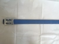 Ремень для брюк, ш. 40 мм, синий, дл. 104-120 см, КожЗам.