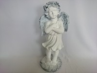 Сувенир Ангел с венком античный, 50 см, гипс.