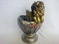 Сувенир Ангел с вазой, 35 х 22 см, гипс.