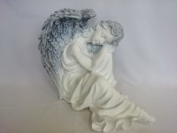 Сувенир "Ангел на отдыхе" античный, 37 х 28 см, гипс.