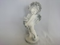 Сувенир Ангел с мишкой античный, 30 см, гипс.