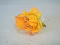 Насадка "Роза", 12 см, жёлтая с блеском, 1 штука.