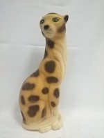 Копилка Пантера "леопард кремовая", 51 см, керамика, флок.