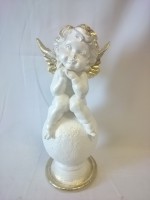 Сувенир "Ангел на шаре", 46 см, гипс.