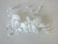 Свадебный аксессуар "Гребень с цветком", 19 см, пластик, ткань.