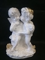 Сувенир "Ангел-поцелуй", 36 х 22 см, гипс.