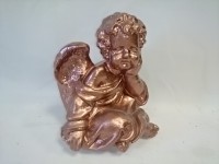 Сувенир Ангел сидя бронза, 17 см, гипс.