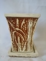 Цветочный горшок "Бамбук", керамика, акрил, h=14 см, d=10 см, 600 мл.