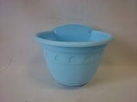 Кашпо настенное пластиковое, d = 24 см, 3,2 литра, цвет - голубой.