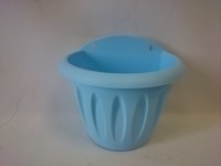 Кашпо настенное пластиковое, d = 24 см, 4 литра, цвет - голубой.