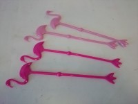Палочка для коктейля в наборе, 4 штуки, "Фламинго".