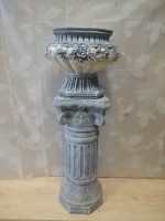 Комплект: колонна + ваза, h-114 см, гипс.