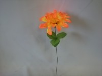 Хризантема оранжевая, h - 31 см, D головы - 11 см, пластик, ткань. КРАТНО 20 ШТ