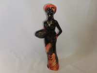 Подсвечник "Лаура", 32 см, керамика, цвет - чёрно-красный.