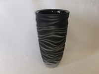 Ваза "Лагуна", 35*18 см, керамика, цвет - серый.