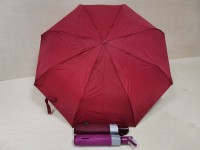 Зонт женский полуавтомат, 8 спиц, красные оттенки, внутри серебро.