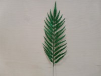 Лист Ивы с цветным напылением, 27/43 см, 1 штука, пластик, металл, цвет - зелёный.