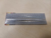 Термоклей, d-7 мм, цвет - серебро, 8 штук в упаковке.