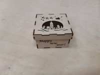 Коробка "Happy new year", 11*11*6 см.