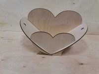 Корзинка подарочная "Сердце", 18*27*11 см, фанера 3мм.