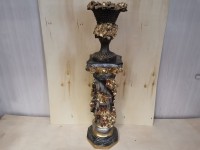 Комплект: колонна Афина + ваза Кубок, h - 132 см, гипс, цвет - бронза.